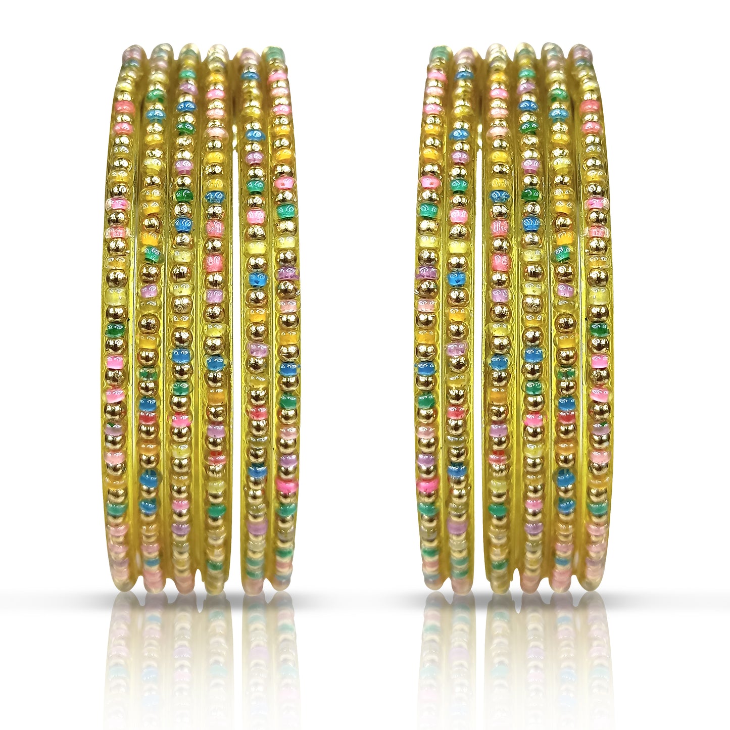 Beautiful Glass Glitter Bangle for Girls/Women's (1 Dozen)