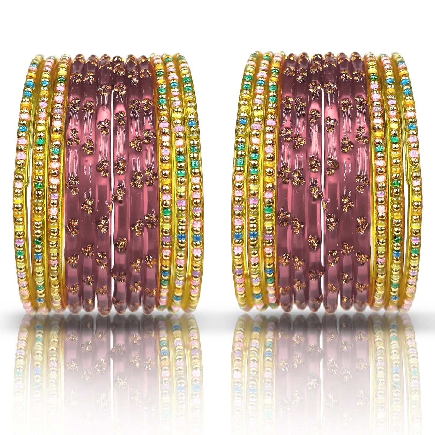Glass Bangle Set for Women and Girls (1 Pair)