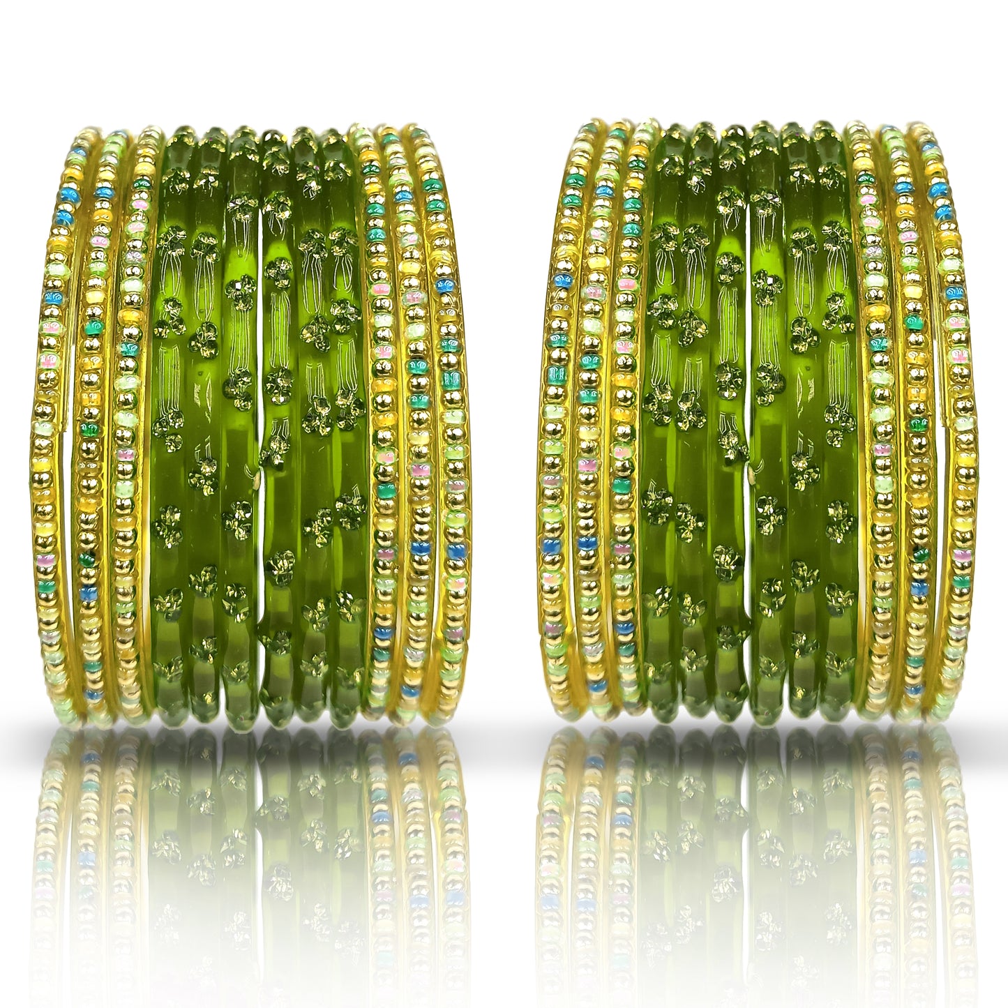 Glass Bangle Set for Women and Girls (1 Pair)