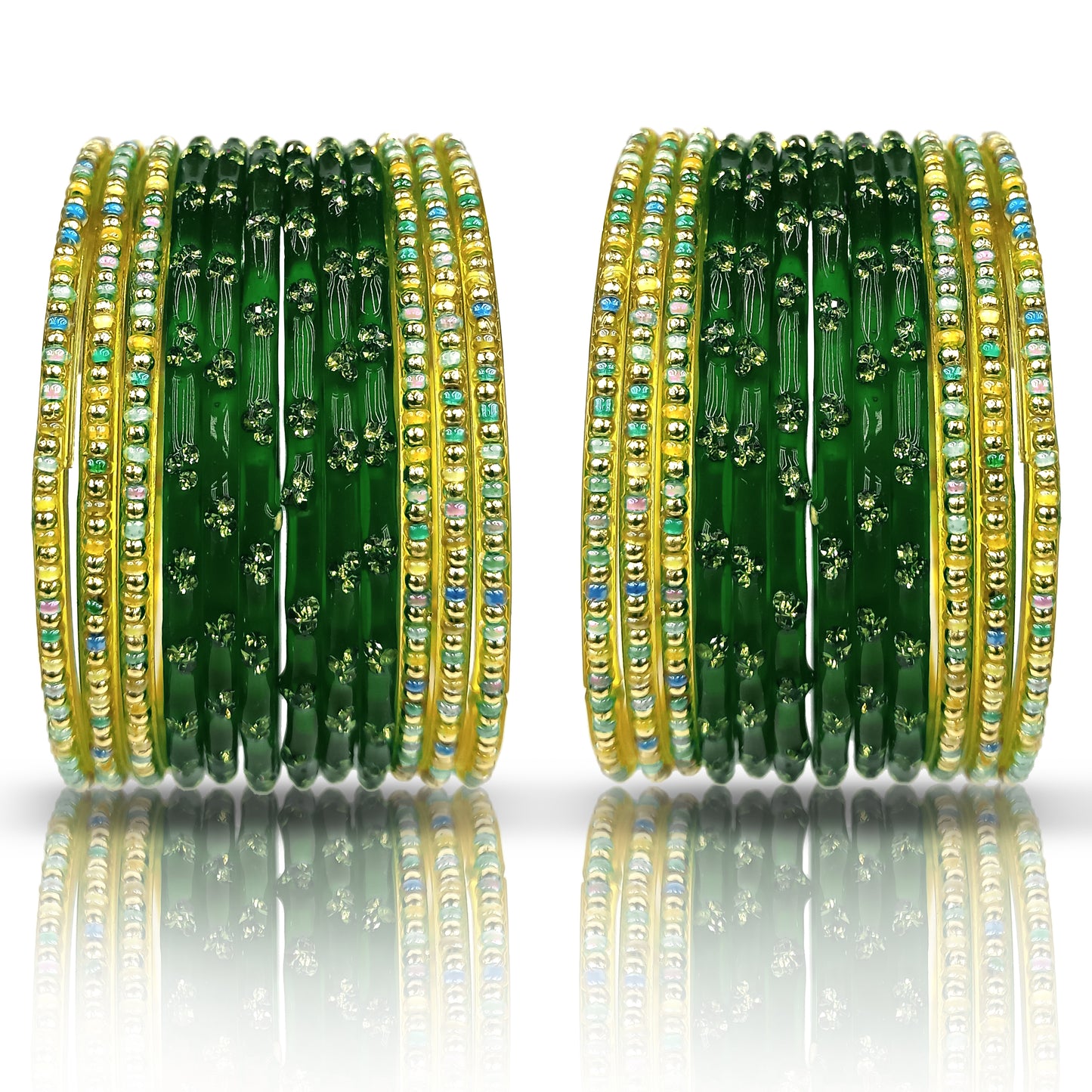 Glass Bangle Set for Women and Girls (1 Pair)