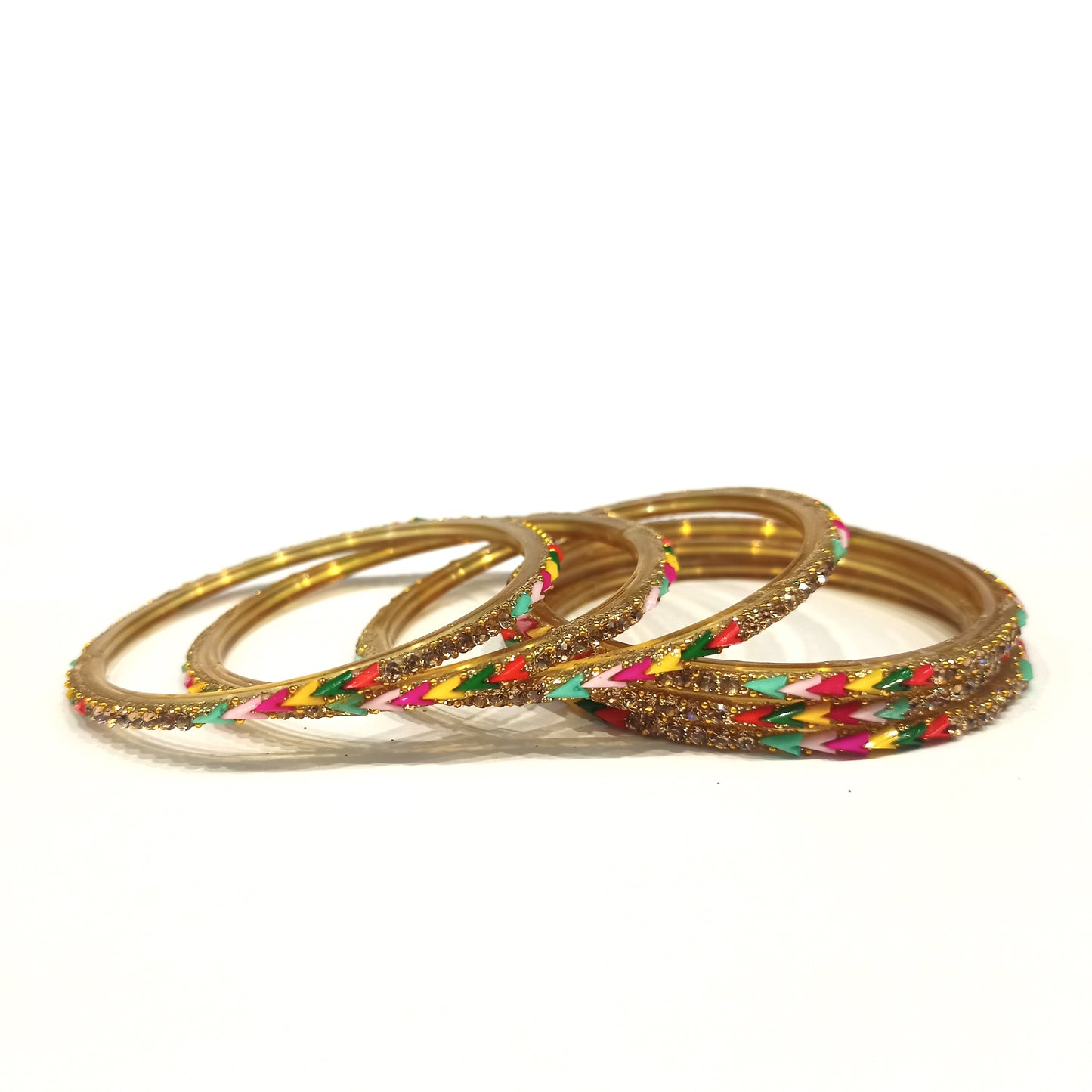 Beautiful Glass Glitter Bangle for Girls/Women's (1 Dozen)