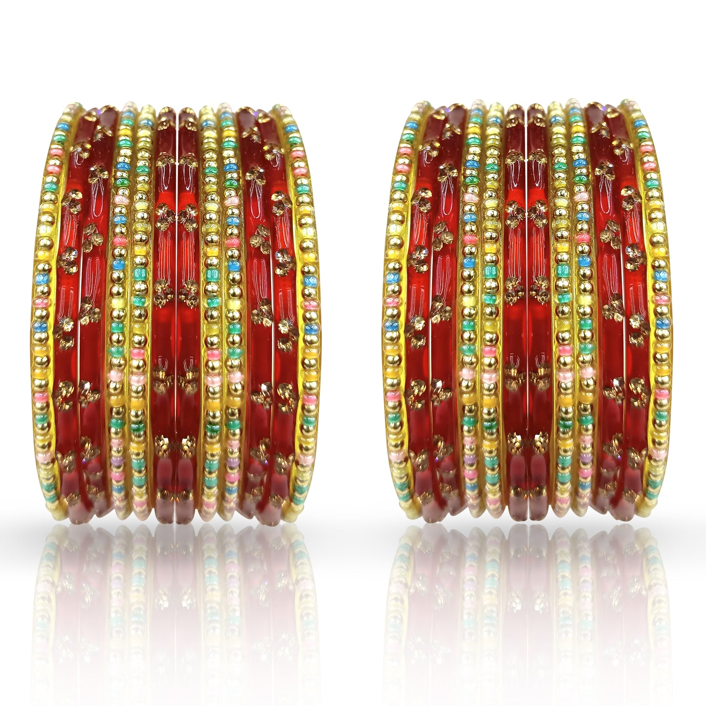 Glass Bangle Set for Women and Girls (1 Pair)