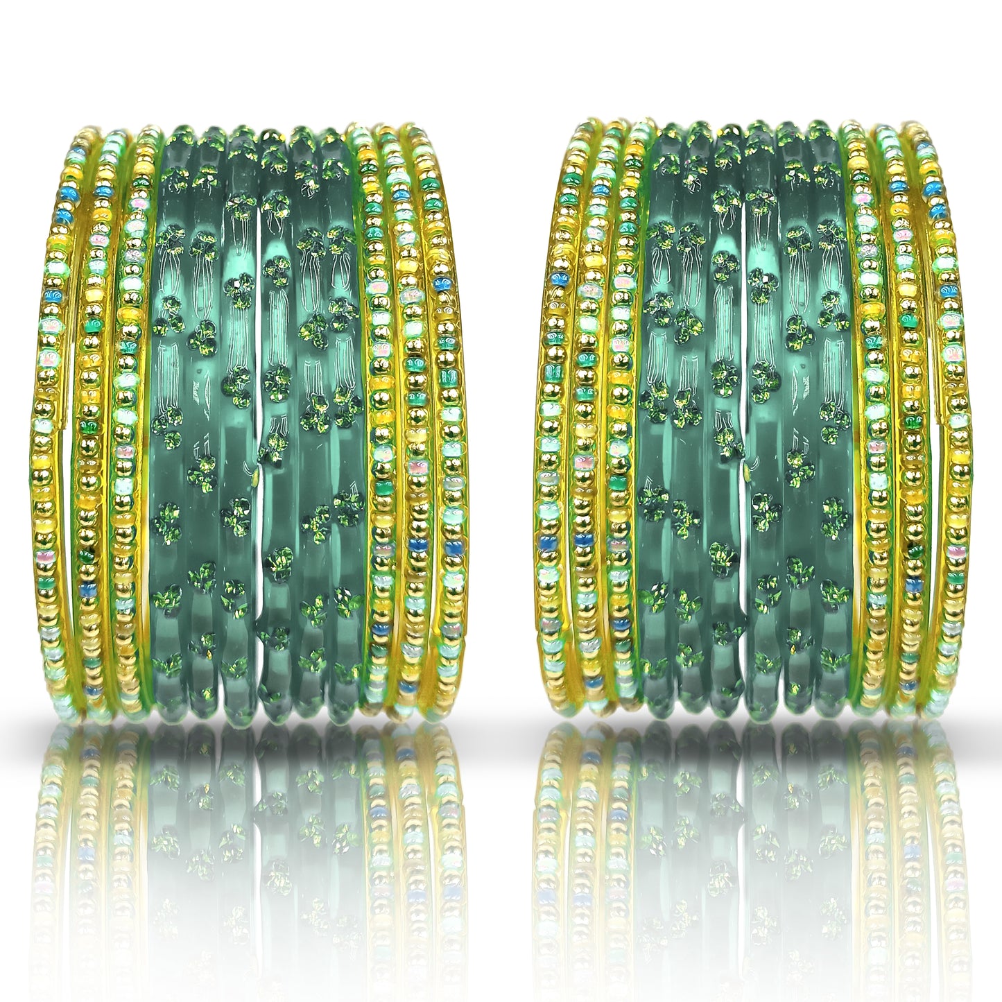 Glass Bangle Set for Women and Girls (1 Pair)