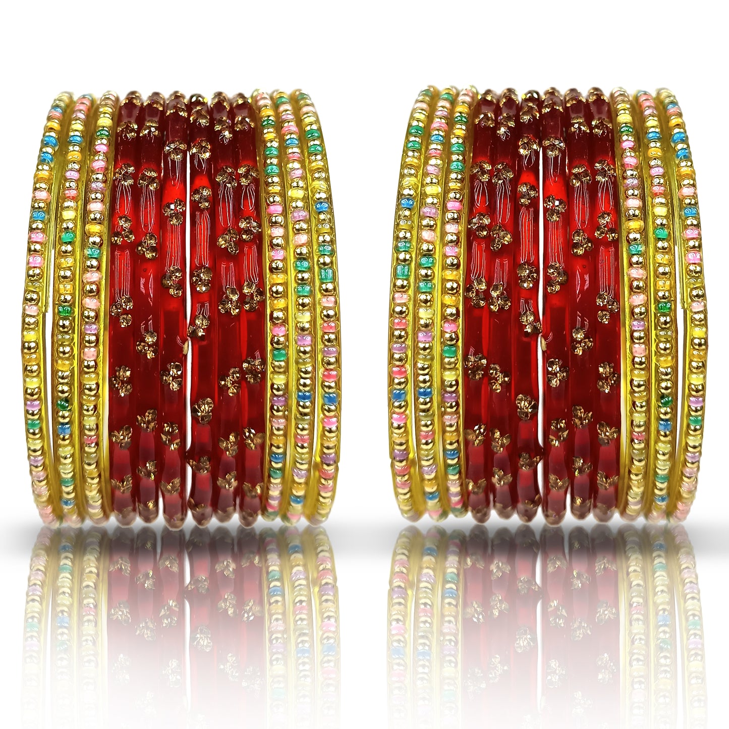 Glass Bangle Set for Women and Girls (1 Pair)