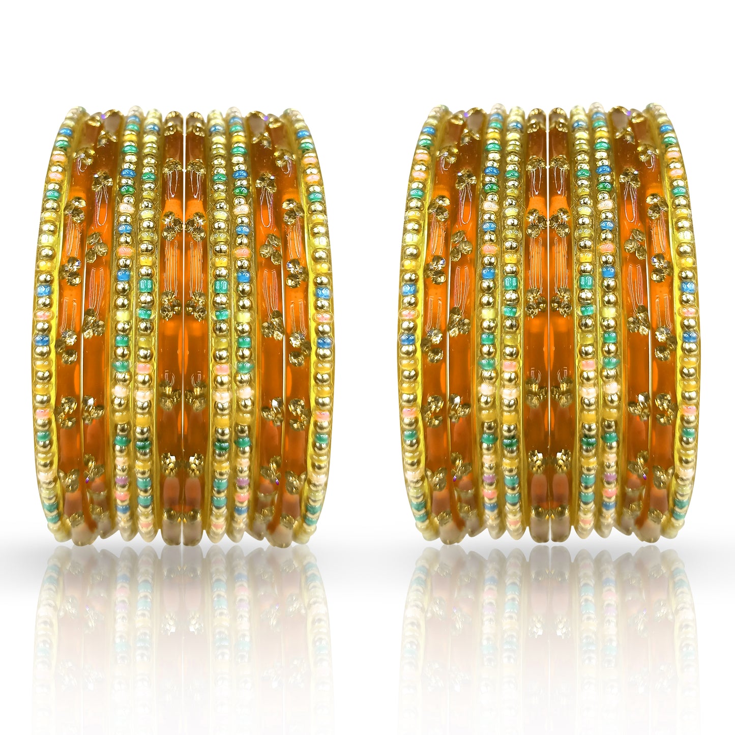 Glass Bangle Set for Women and Girls (1 Pair)