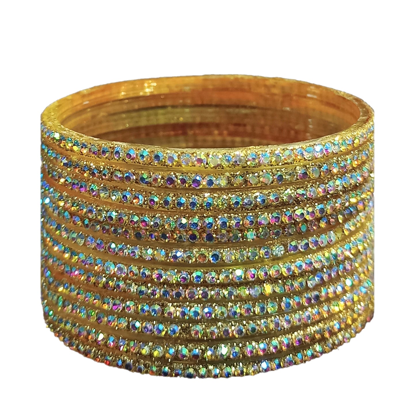 Beautiful Glass Glitter Bangle for Girls/Women's (1 Dozen)