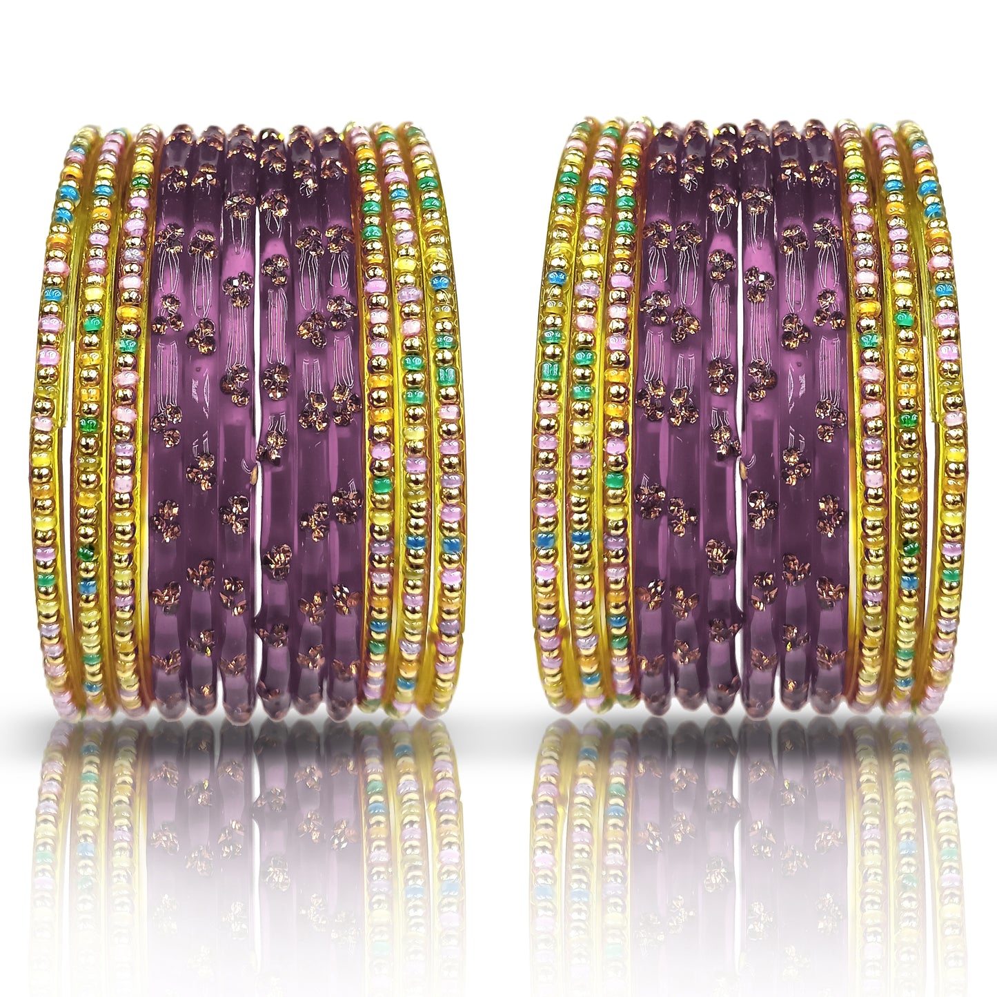 Glass Bangle Set for Women and Girls (1 Pair)
