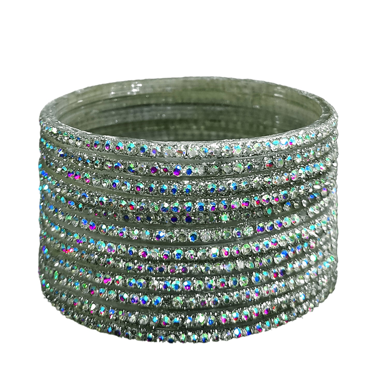 Beautiful Glass Glitter Bangle for Girls/Women's (1 Dozen)