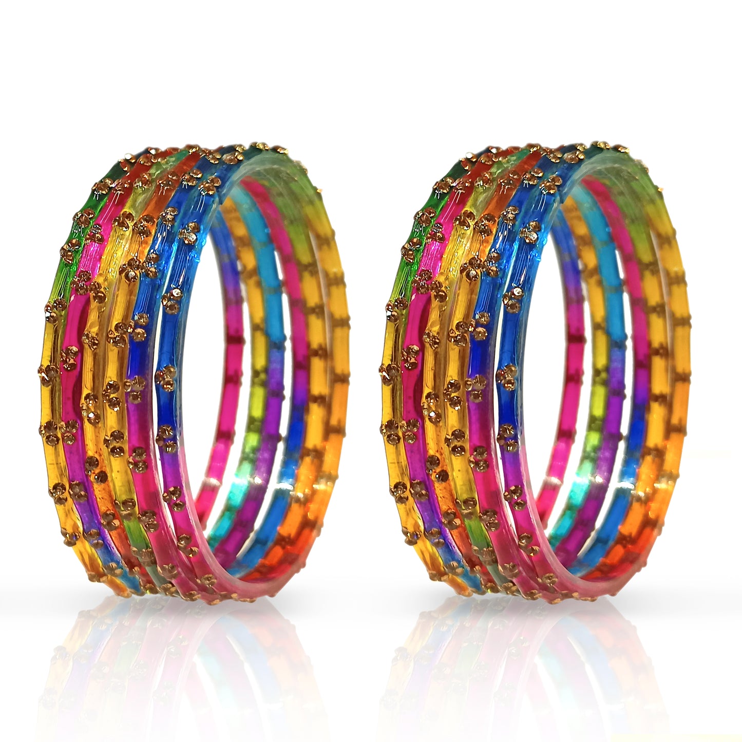 Glass Bangle Set for Women and Girls (1 Set, 12 Piece) (SKU-97)