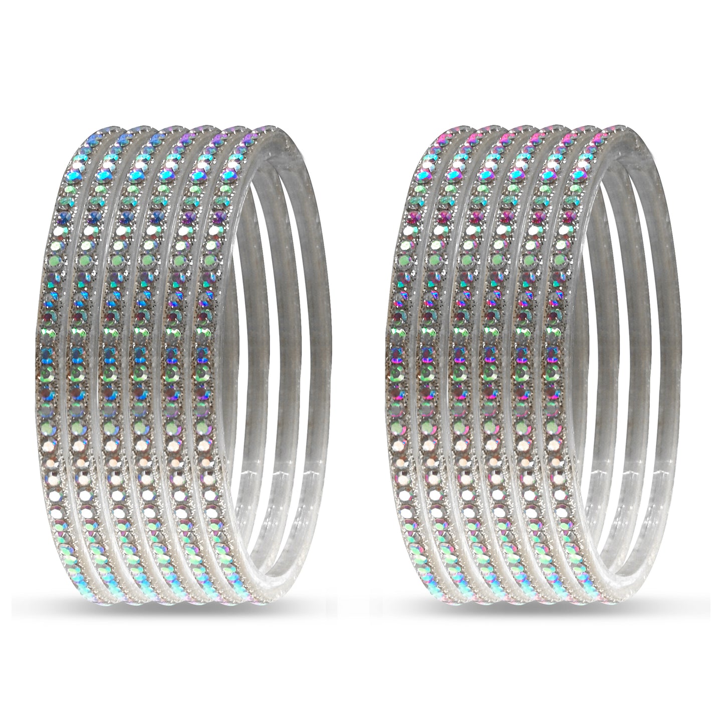 Beautiful Glass Glitter Bangle for Girls/Women's (1 Dozen)