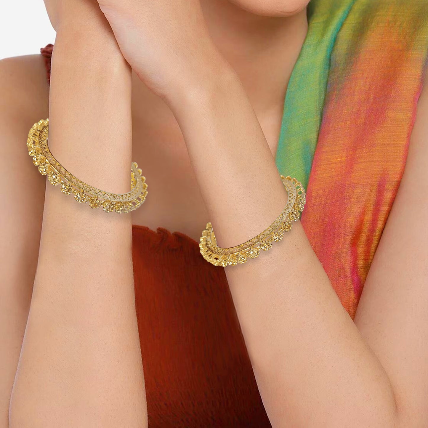 Beautifly Trending Rajwadi Pacheli Kada (2Pc) SKU-92