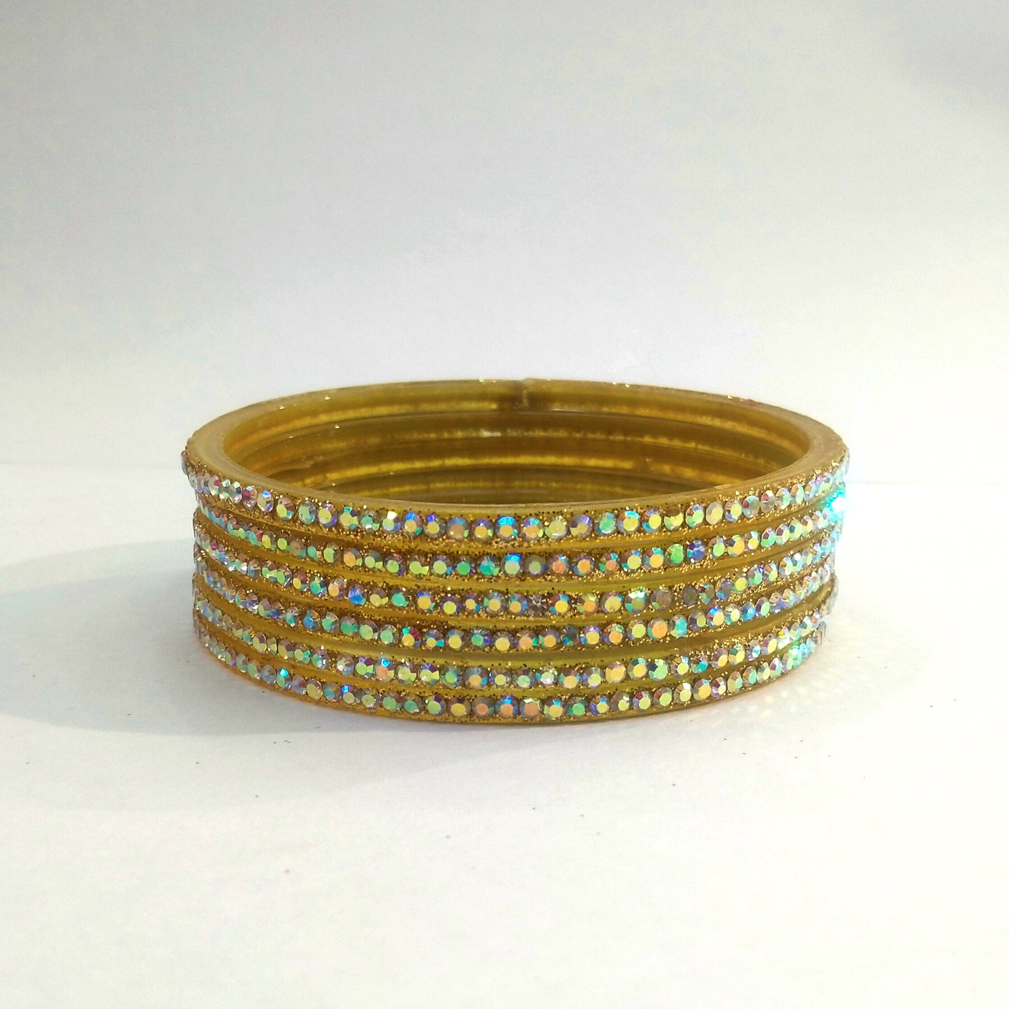 Beautiful Glass Glitter Bangle for Girls/Women's (1 Dozen)